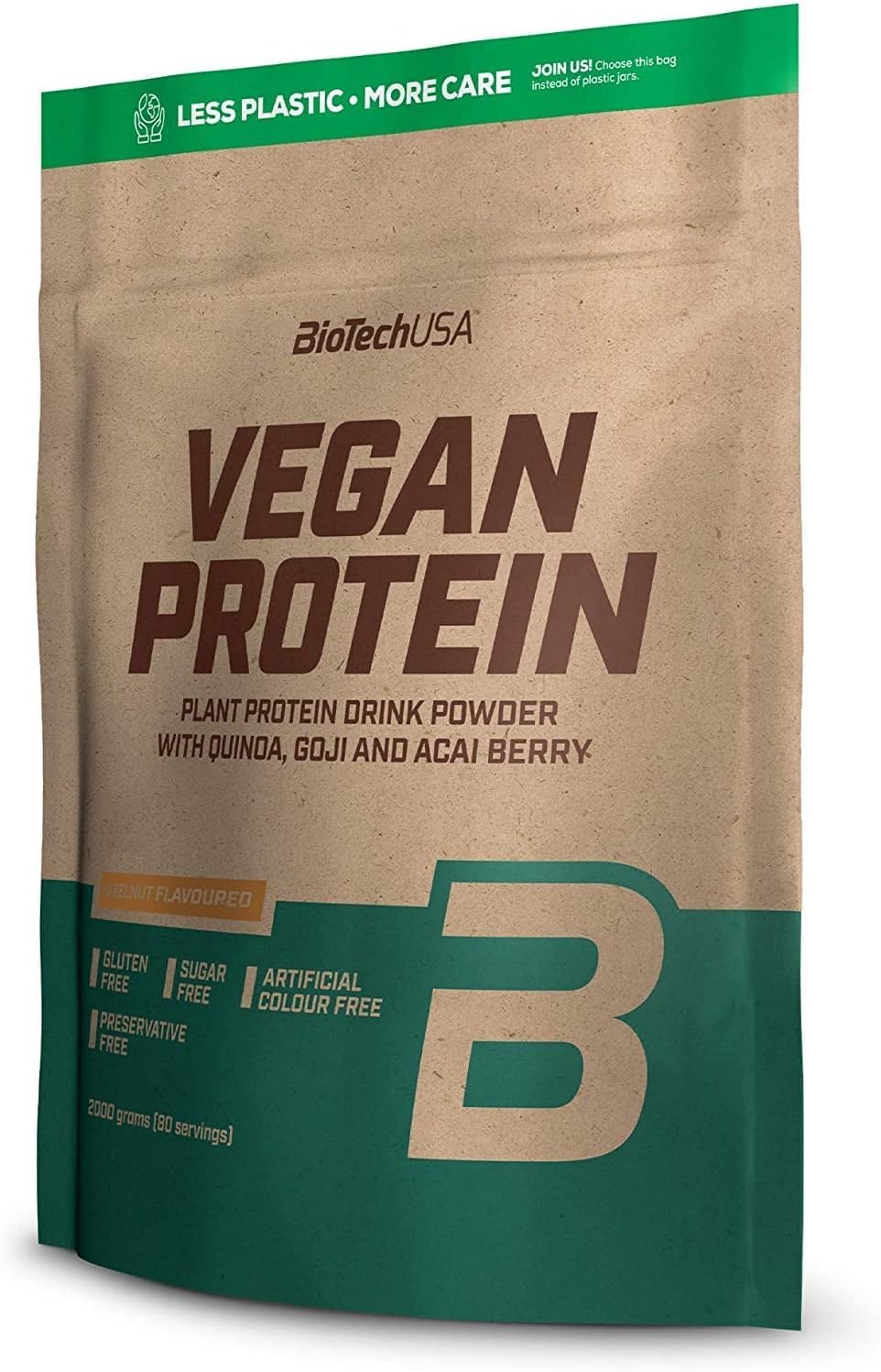 BioTechUSA Vegan Protein, Hazelnut, 2 kg