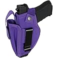 LGTFY Universal Concealed Carry Gun Holsters Right Left Hand with Mag Pouch for Men Women, IWB/OWB 380 9mm Holsters for Pistols, Fits S&W M&P Shield Glock, Similar Handguns