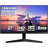 Samsung 27" T35F Series FHD 1080p Computer Monitor, 75Hz, IPS Panel, HDMI, VGA (D-Sub), AMD FreeSync, Wall Mountable, Game Mo