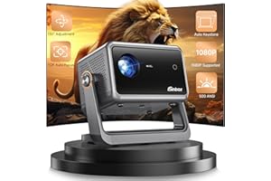[Auto Focus] Mini Projector with WiFi6 Bluetooth, iSinbox 135°Rotatable Portable Ceiling Projector for Bedroom, Home Cinema Video Projectors for TV Stick/PS5/Phone