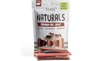 Barkz Naturals 6 Inch Odor-Free Bully Sticks for Small to Medium Dogs, (6 Inch, 24 Pack), Moderate Chewers, All-Natural Beef Pizzle Dog Chews