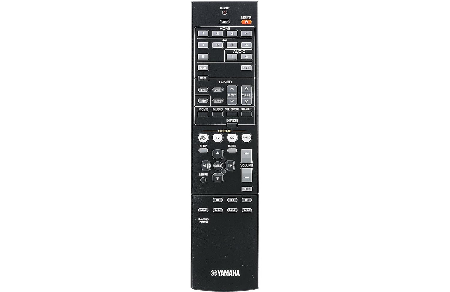 Amazon.com: YAMAHA OEM Original Part: ZA113500 AV Receiver Remote Control:  Electronics