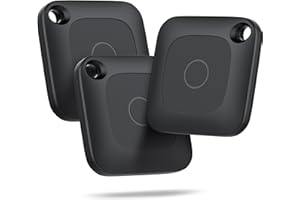 Hoxe Air Tracker, Key Finder Works with Find My App (iOS Only), Bluetooth Tracker Tag for Keys, Luggage, Suitcases and Pets, Loud Beep, Worldwide Tracking, Replaceable Battery, 3-Pack