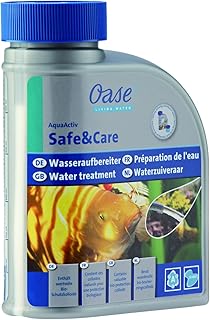 Oase 43151 AquaActiv Safe&Care Wasseraufbereiter fischgerecht für Teiche 500 ml - schnell wirksamer Aufbereiter für Füllwasser mit Bio Schleimhautschutz ideal für Fischteich Koiteich Gartenteich