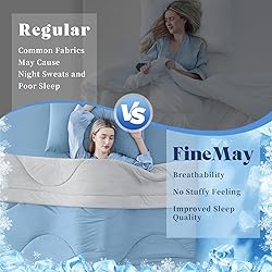 FineMay Cooling Comforter King Size, Double-Sided