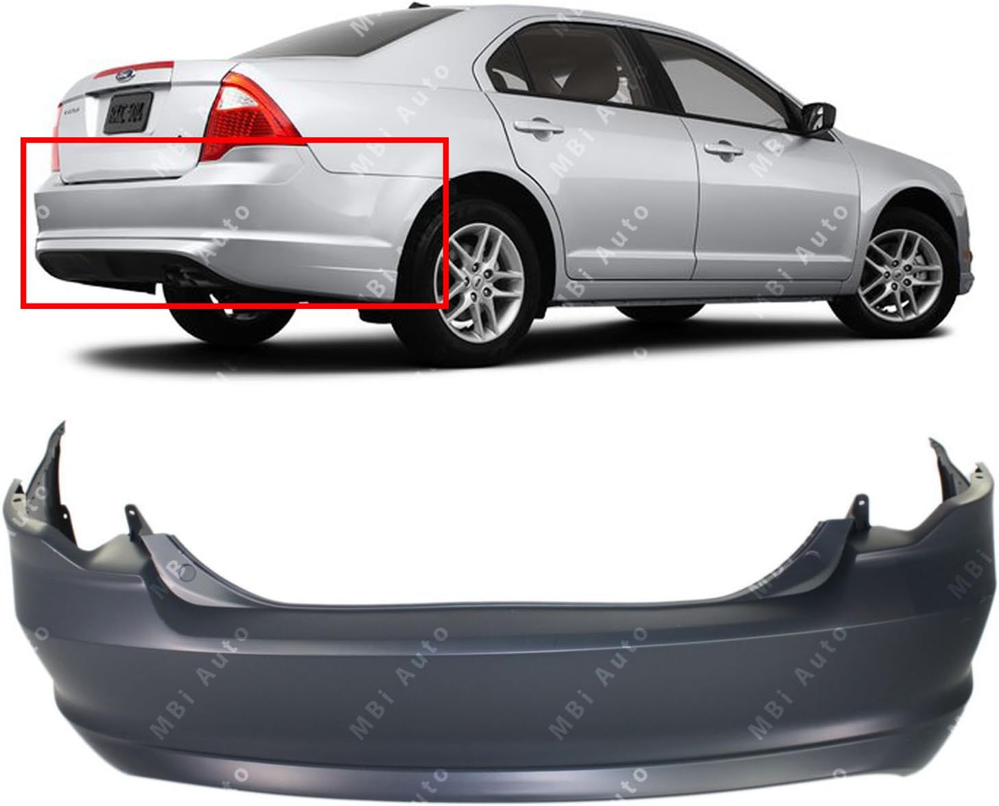 Amazon Com Mbi Auto Primered Rear Bumper Cover Replacement For