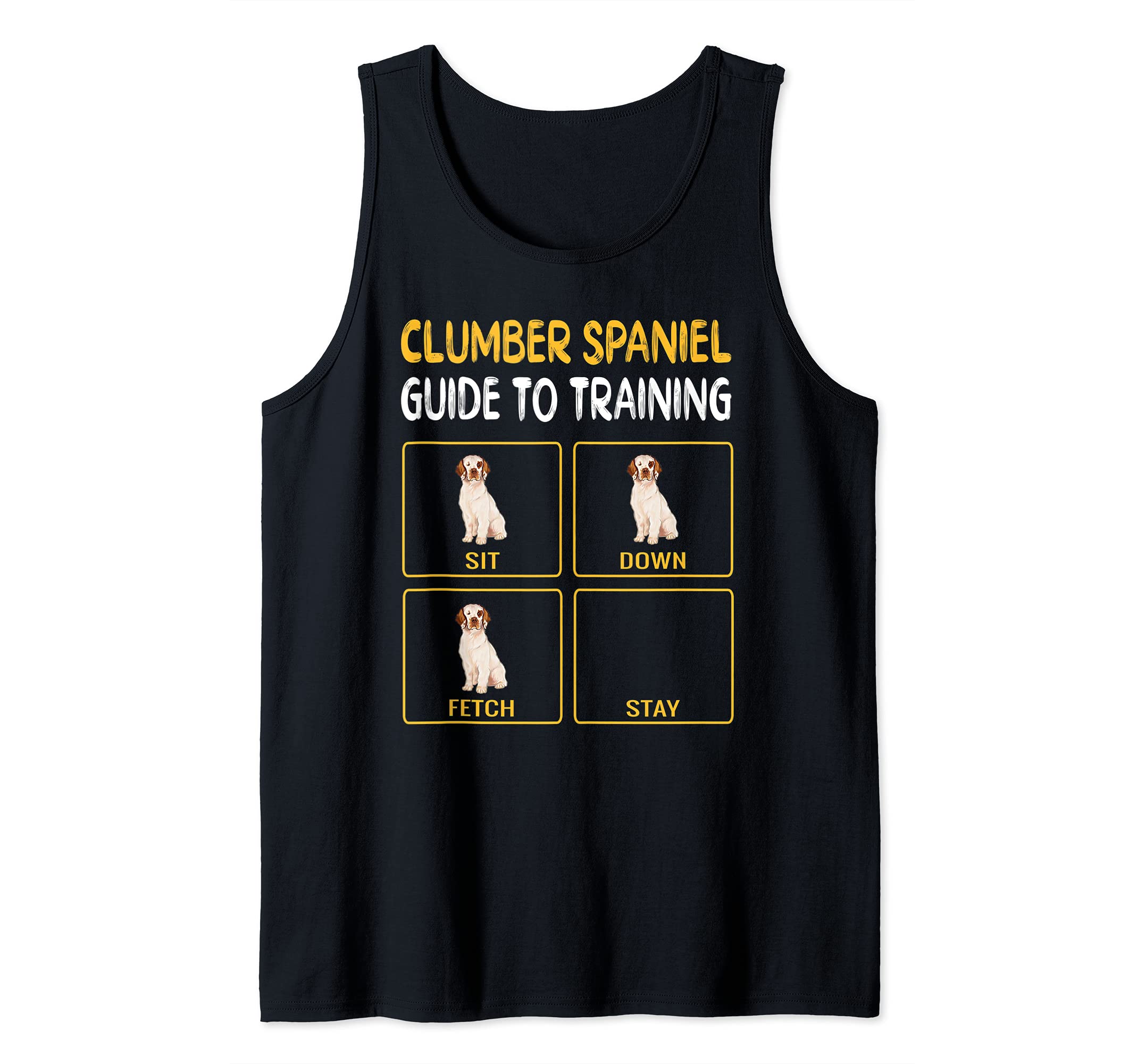 Funny Clumber Spaniel Guide To Training Dog Obedience Tank Top