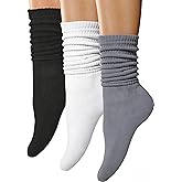 Loritta Slouchy Socks for Women Soft Retro Scrunch Sock Long Slouch Boot Socks