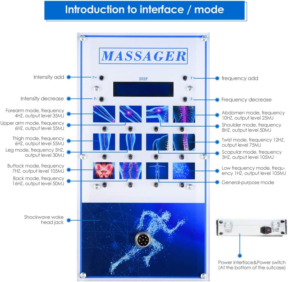 KKTECT Shockwave Therapy Machine,Electromagnetic Extracorporeal Shock Wave Therapy Machine Effective Electromagnetic Shock Wave Body Massager Wave Body Massager Muscle Relax Treatment Pain - Image 4