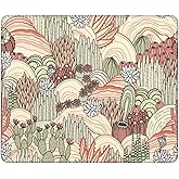 Cayiibe Cactus Succulent Mouse Pad - Small Rectangle Gaming Mousepad - Square Desk Mat - Stitched Edges - 10 X 12 Inch - Green - Botanical Theme - Non-slip - Rubber - For Home Office & Gaming