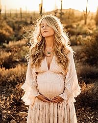 Maternity Robe for Photoshoot Tulle Long Sleeve