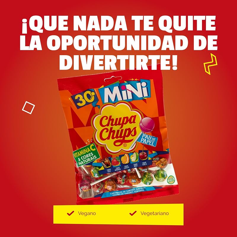 Mini, Caramelo con Palo, Sabores Variados, Bolsa 30 uds
