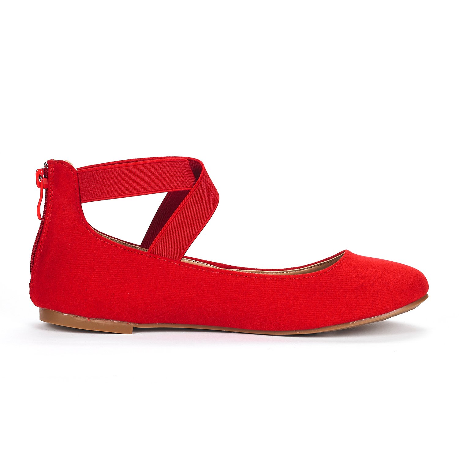 DREAM PAIRS Women's Comfortable Fashion Elastic Ankle Straps Flats Shoes - Image 4