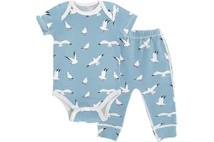 vvfelixl Baby Clothes Sunshine Baby Bodysuits Set Unisex Short Sleeve Baby Pants Sets 0-3M