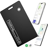 [2026 New] Wallet Tracker Card, Certifed by Apple Find My & Google's Find Hub, Android airtag, Item Locator, Credit Card Size Tracker, Card Holder Tracker, Keys, Bags (Black, 1 Pack)