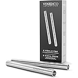Vinenco 2 Extra Stainless Steel Chill Rods for Your Wine Cooler Set | Design Bar Accessory Men Women