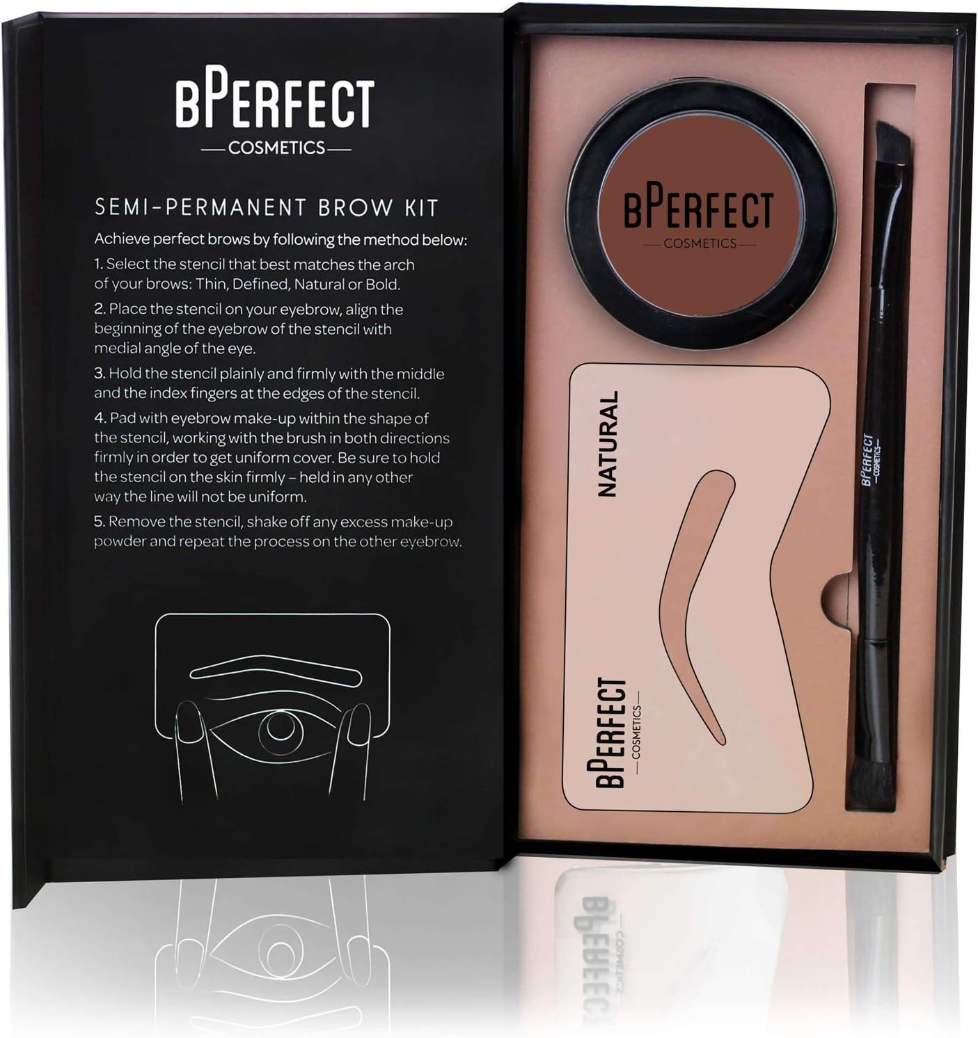 bPerfect Cosmetics Semi Permanent Brow Kit:  Irid Brown