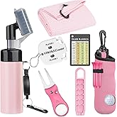 karamagic 7Pcs Golf Accessories Kit, Include Golf Club Cleaner Towel Ball Bag Divot Tool Score Counter Range Chart Card Tee Elevator