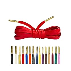 Loop King Laces - Premium Red Flat Leather Shoe