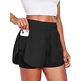 CADMUS 2 in 1 Running Shorts for Women Athletic Tennis Shorts with Pocket