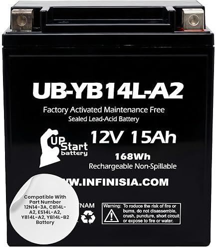 Amazon.com: Yuasa YB14L-A2 Yumicron 12 Volt Battery - (YUAM2214Y