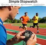FCXJTU Simple Digital Stopwatch Silent On Off Basic Operation 1/100 view 2