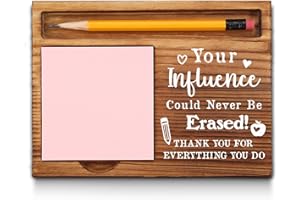 AKEKE Inspirational Teacher Quotes Sticky Note Holder, Thanks Male Teacher Appreciation Gifts Ideas, Thank You Teacher Appreciation Gifts from Student Self-Stick Note Pad Holders GSH25