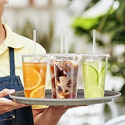 Dealusy 100 Pack - 20 oz Clear Plastic Cups with
