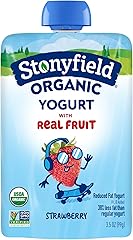 Stonyfield Organic Kids Strawberry Lowfat Yogurt Pouch, 3.5 oz, Single Serve – Includes Live Active Cultures