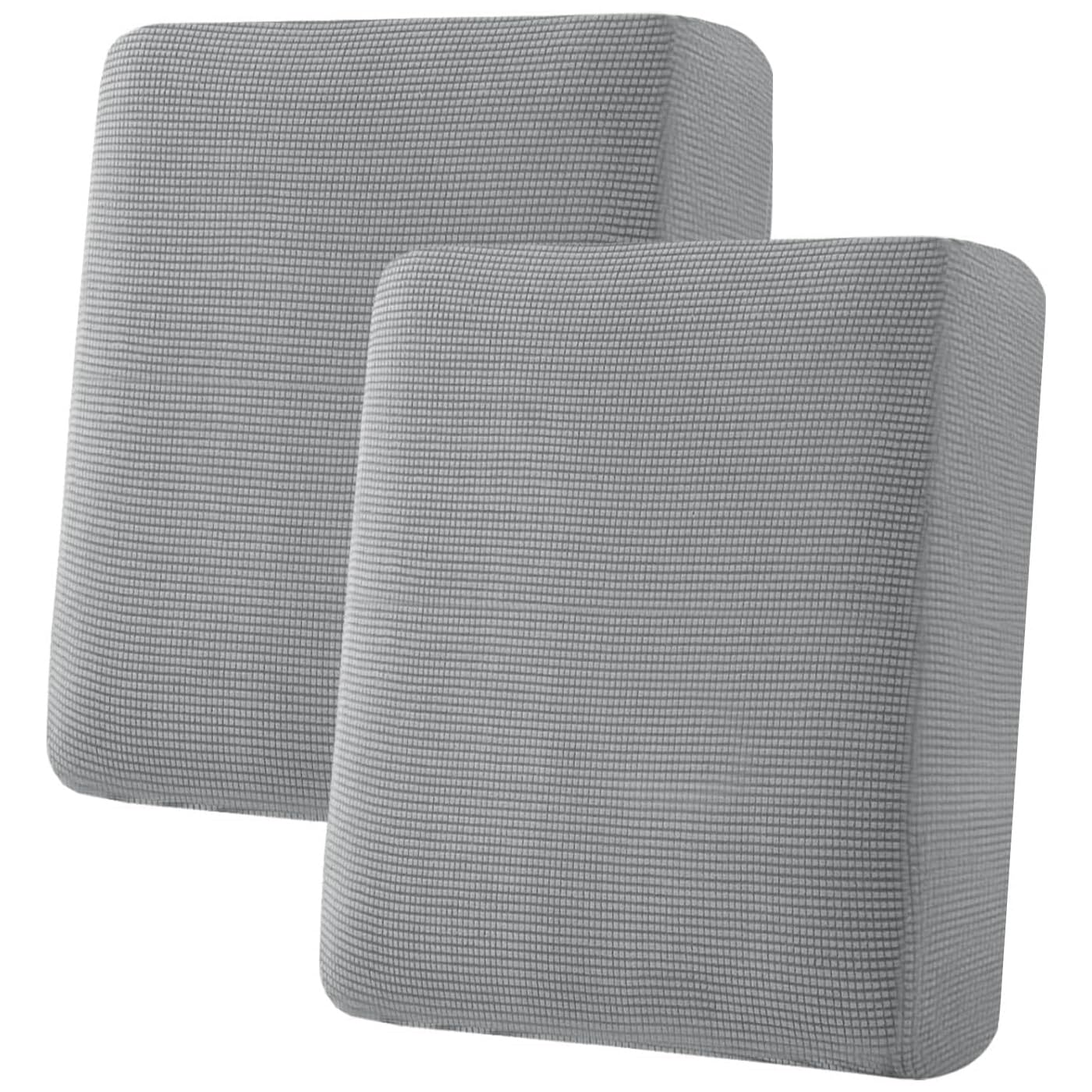 Photo 1 of H.VERSAILTEX Super Stretch Individual Seat Sofa Covers Couch Slipcover Sets Thick Jacquard Textured Twill Fabric (2 Piece Medium Cushion Covers, Dove)