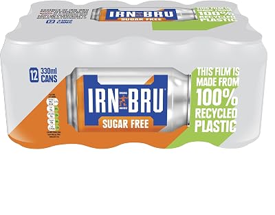 IRN-BRU Sugar-Free Diet 12 Pack 330ml Cans Zero No Sugar Low Calorie