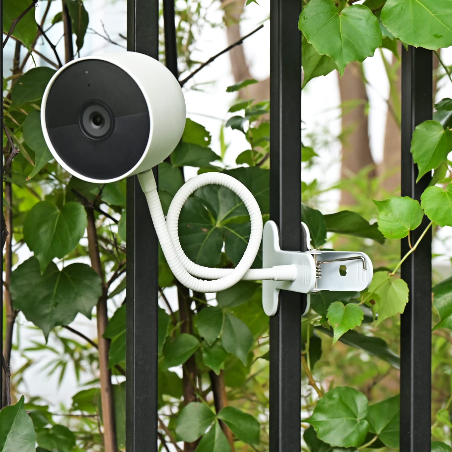 2Pack Clip Clamp Mount for Google Nest Cam Outdoor or Indoor, Battery, Flexible Gooseneck Mounting Bracket to Attach Your Nest Camera Wherever You Like with No Tools