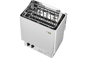 Uargd 6KW Electric Sauna Heater, 240V Dry Steam Bath Stove with Pre-Drilled Bracket, Suitable for Sauna Rooms Ranging from 17