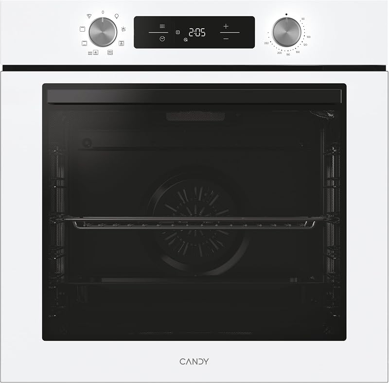 Assar 600 CA6 N3T1HTW Forno Multifunções, 78L, Receitas através da app hOn, 1 Tabuleiro e 1 Rack, Limpeza Hidrolítica, Convecção + Ventoinha, 9 Funções, UX Pronta, Branco