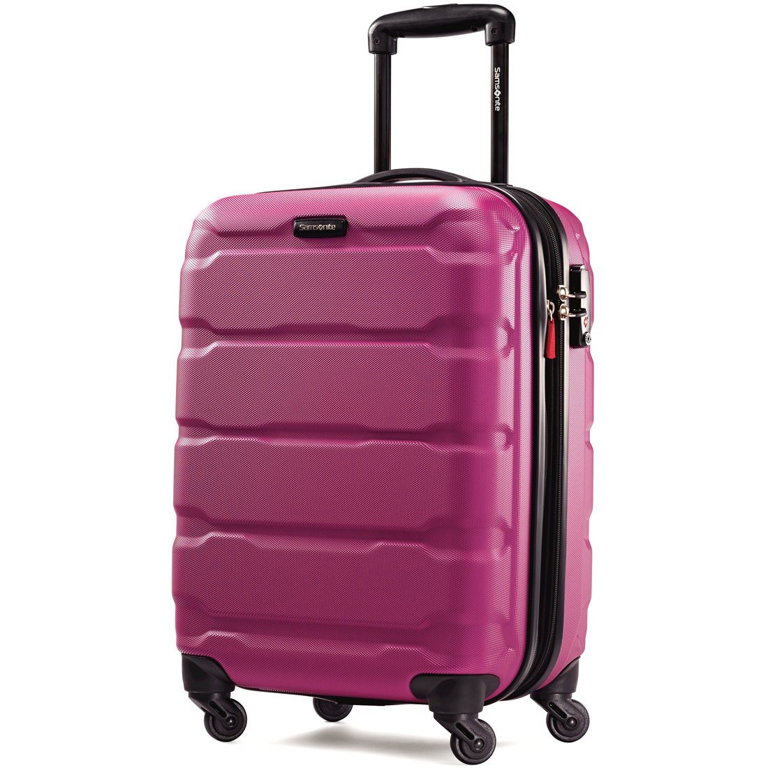Photo 1 of **MISSING HANDLE** Samsonite Omni PC Hardside Expandable Luggage with Spinner Wheels, Radiant Pink, Carry-On 20-Inch