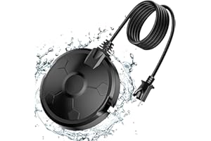 Daoeny Bird Bath Heater, 120W Bird Bath Heaters for Outdoors in Winter, Birdbath Water Heater Full-Covered Aluminum, Heated Bird Bath Pond Deicer Thermostatically Control for Patio Yard Farm (Black)