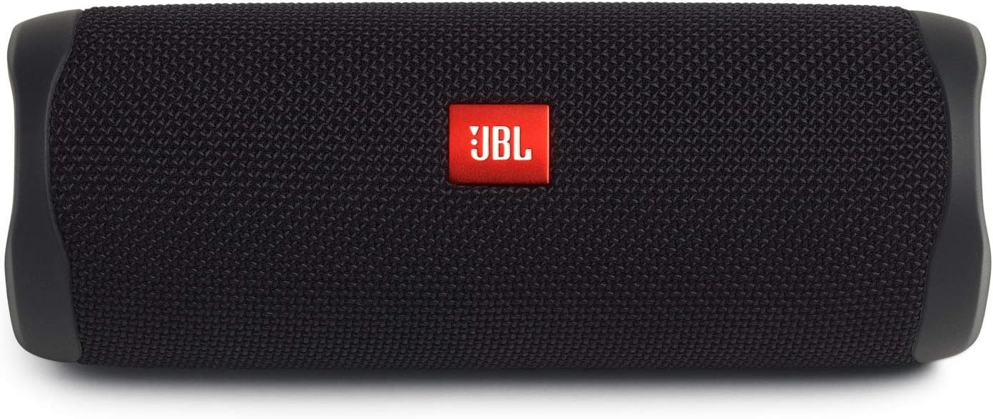 JBL Flip 5 Waterproof Portable Wireless Bluetooth Speaker Bundle with divvi! Protective Hardshell Case - Black: Home Audio & Theater