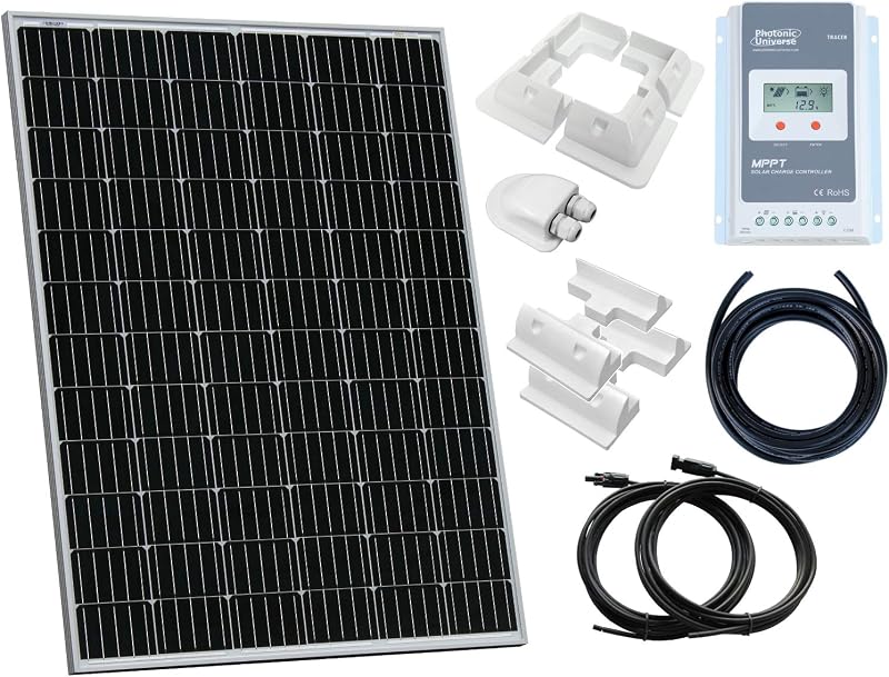 Photonic Universe 200W Solar Panel Kit 20A MPPT Controller 12V 24V Battery