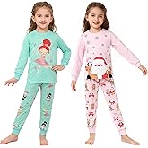 HYCLES Girls Christmas Pajamas for Kids 7 Years Girl Toddler Pjs 2 Set