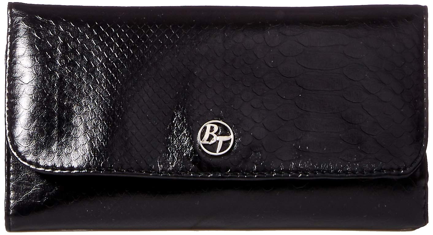 Bellaterra Cosmetics Makeup Brush Set with Natural Synthetic Bristles, 10 Pieces, Black