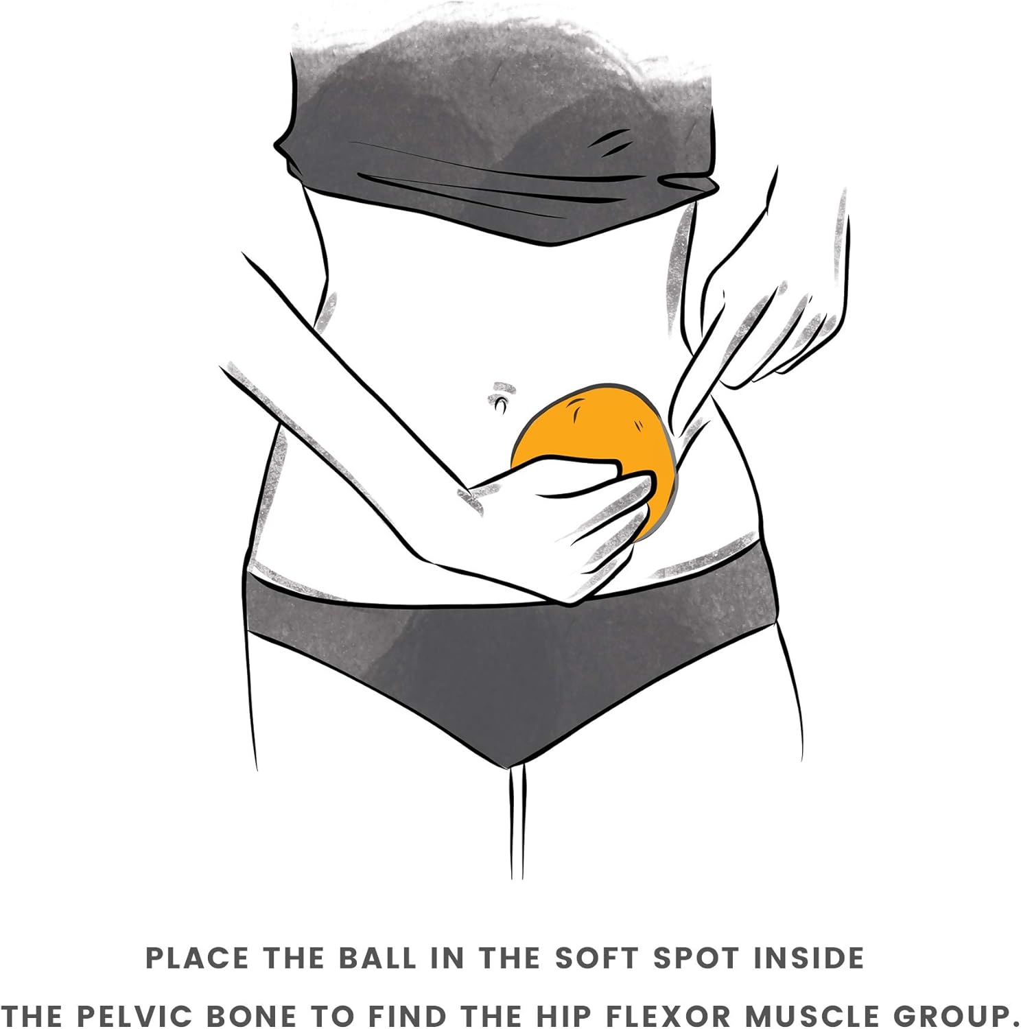 Hip Flexor Release Ball for Hip Flexor and Psoas. Pain Relief for Lower Back, Hips, Tailbone, Knees, Ankles, Feet. Deep Tissue Pressure. Easy at Home, Self Massage.: Health & Personal Care