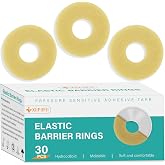 30 Pcs 4mm Ostomy Barrier Rings, Elastic Hydrocolloid Tape Cohesive Seals, Moldable Skin Extender, Ostomy Supplies for Colostomy, Ileostomy &amp; Urostomy Bags