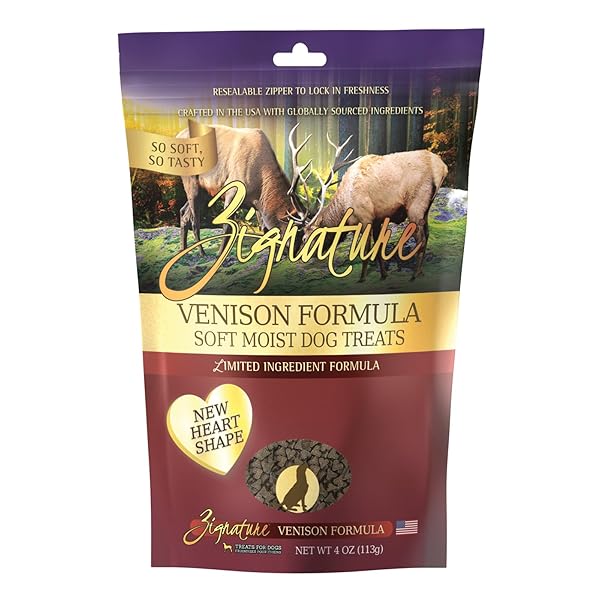 ZIGNATURE VENISON SOFT MOIST TREATS FOR DOGS