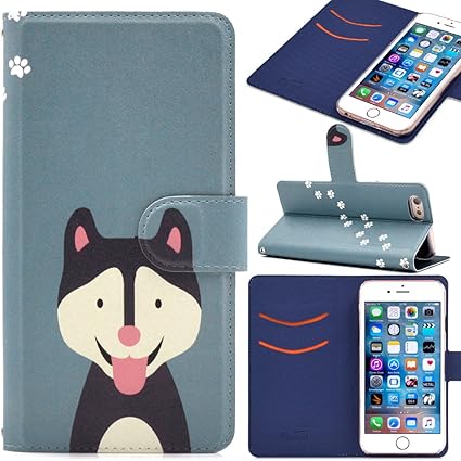 Amazon Co Jp Iphone 6s ケース Iphone 6 ケース 手帳型 Iphone 6s カバー Iphone 6s 手帳型 ケース Iphone 6 カバー Puレザー素材 Iphone 6 手帳 Iphone 6s ケース おしゃれ スタンド機能 カードホルダ付き Minisuit Series Type I12 シベリアンハスキー