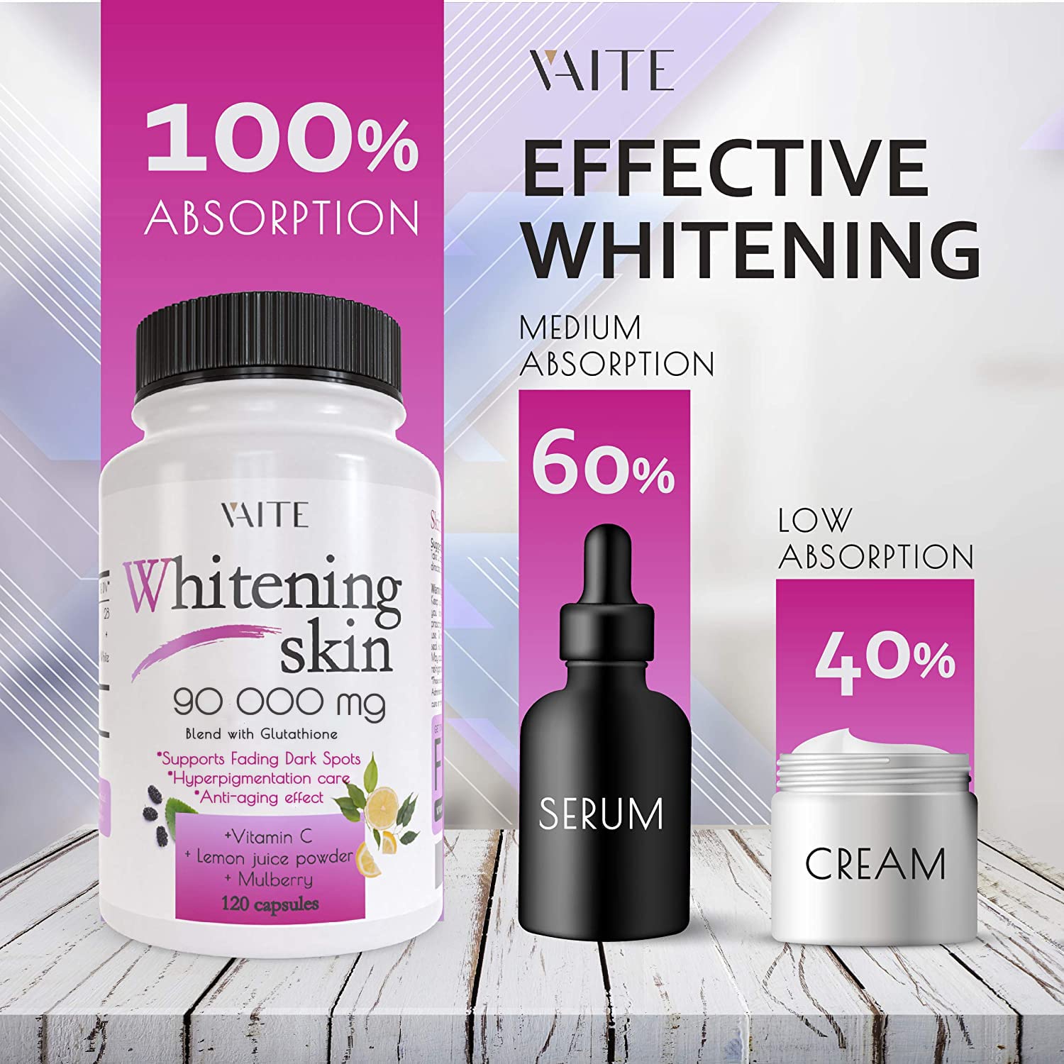 Mua Glutathione Whitening Pills - Dark Spots & Acne Scar Remover - 90000 -  Vegan Skin Bleaching Pills with Anti-Aging & Antioxidant Effect - 120  Capsules trn Amazon Anh chnh hng 2026 | Fado