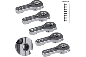 5 PCS FriHobby M3 25T Servo Horns Aluminum Servo Arms for Futaba Savox Axial HL HSP HD Xcore RC Crawler Car Truck Buggies Drift Racing Car Airplane-Silver