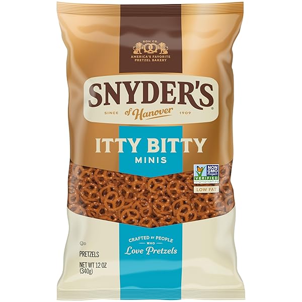 SNYDER’S OF HANOVER, ITTY BITTY MINIS PRETZELS, 12...