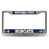 Rico Industries NCAA Montana State Bobcats 12" x 6" Silver Chrome Frame W' Decal Insert Car/Truck/SUV Auto Accessory