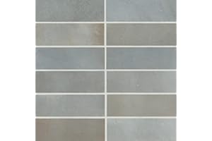 Bedrosians Celine 2" x 6" Matte Porcelain Floor & Wall Tile, Blue (66-Pack, 5.33 SF)