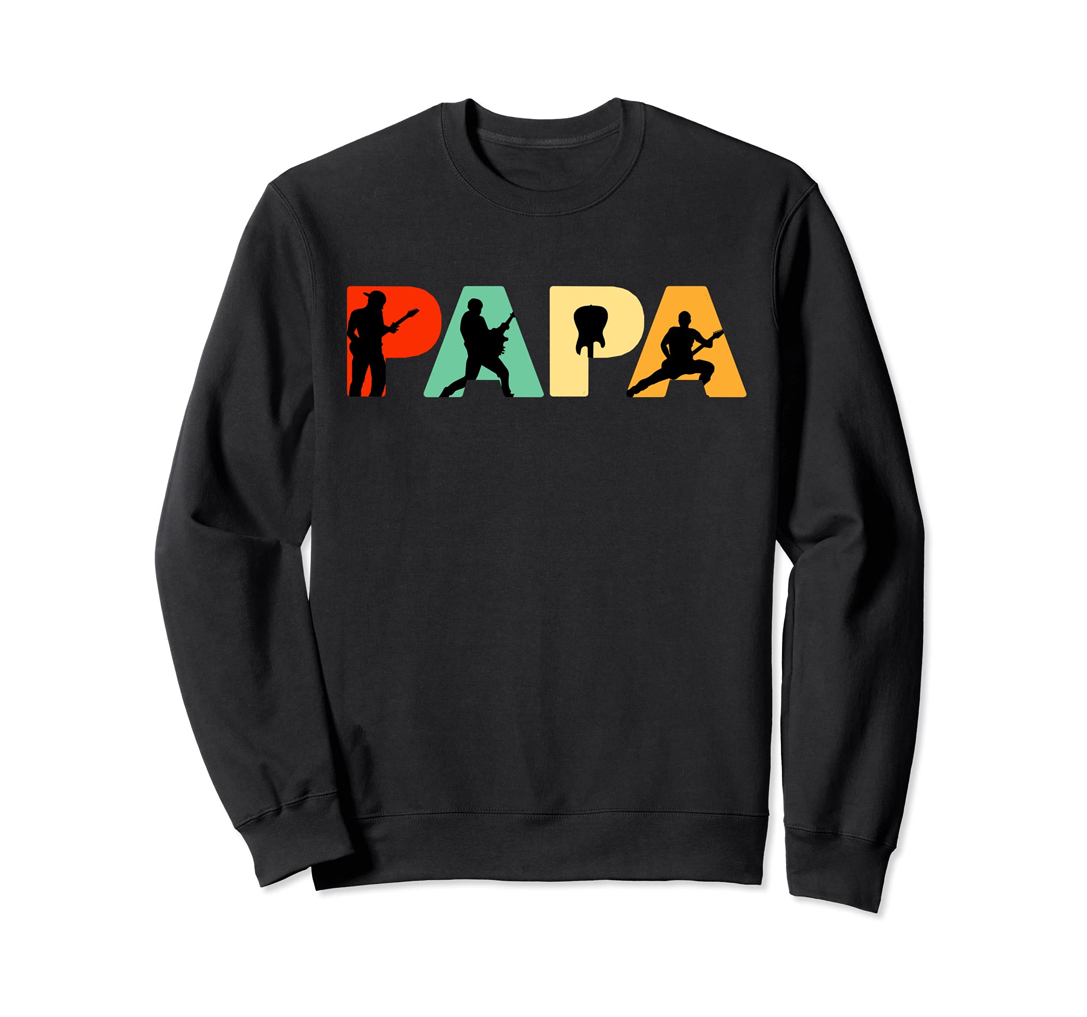Retro Lead Guitar Dad Funny Papa Lead Guitar Player Sweatshirt